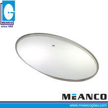 Oval Shape Cookware Parts Tempered Glass Fry Pan Cover