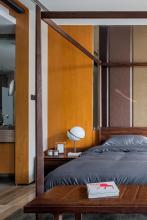 "Seclusion" Walnut Wooden Canopy Beds