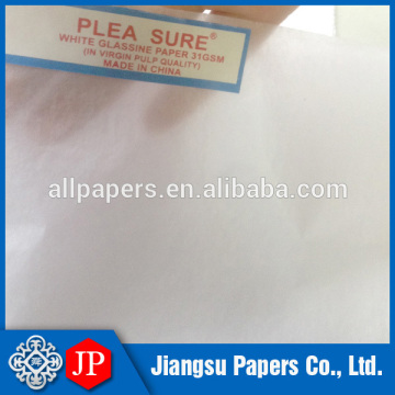White Opaque Glassine paper