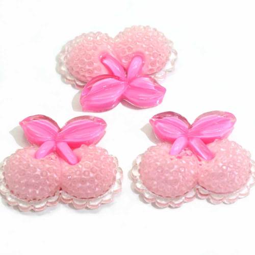 Flat Back Strawberry Cherry Mini Cabochon 100pcs/bag Girls Garments Accessories Handmade Craftwork Beads Spacer