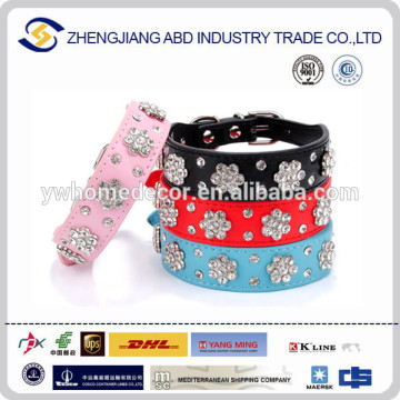 Hot Sale Rhinestone PU Lether Pet Collars