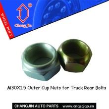 M30X1.5 Outer Cup Nuts for Truck Rear Bolts