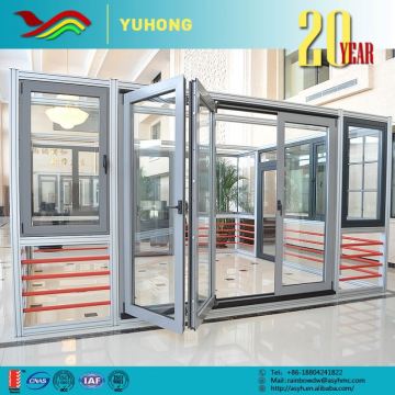 Used Aluminium Bedroom Toilet Folding Door Commercial Glass Doors