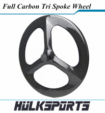 3K /12K/UD 700C 70mm Dept And 23mm Width Full Carbon Tri Spoke Wheel Rear Wheel For FIX Bike REAR 700C Carbon 3 Spoke Wheel
