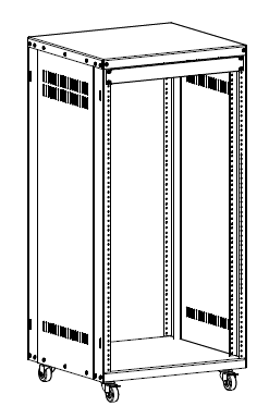 AV rack 21u 32u 37u line drawing