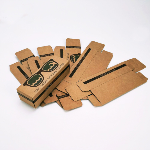 Brown Kraft Sunglass Box Packaging Logo