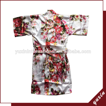 children kimono robe-Floral silk Robe-flower kids' robe Shower KR0016