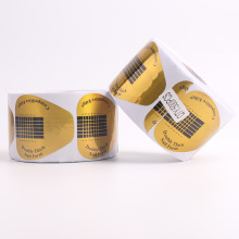 Factory Price 500 Pcs Horseshoe-Shaped Gold Nail Art Acrylic Extension Forms