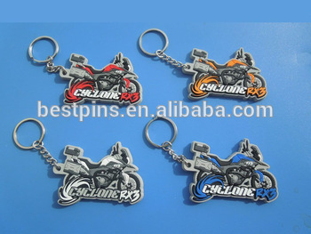 colorful 3D motorcycle pvc key chains, mini motorcycle key ring, motorcycle keychain