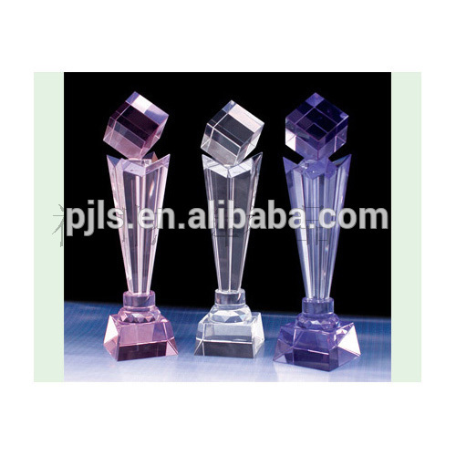 Crystal color trophy,crystal trophy and crystal awards