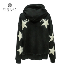 Custom Embroidery Star Patchwork Heavyweight Hoodie