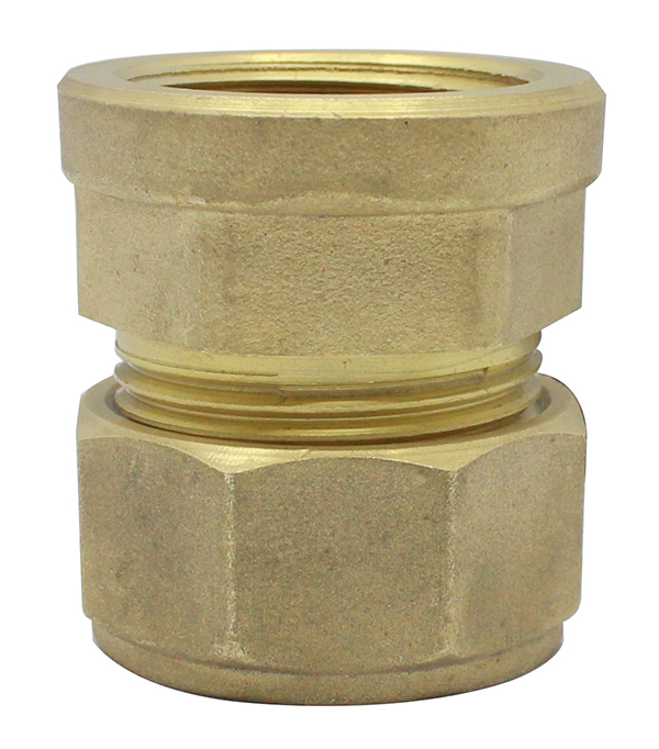 Compression Brass Female Straight Coupler