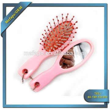 Kids plastic hair brush mirror set