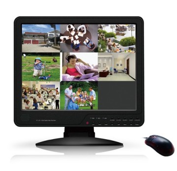 8CH network dvr with 15 inch LCD monitor