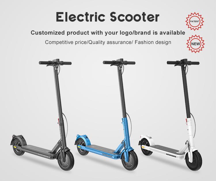 CE Certificate EU 7.5Ah 2 Wheels Electric Scooters Motorcycle With Electric Motor