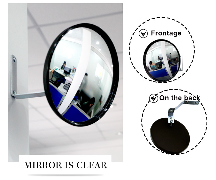 Wide Angle PMMA Material Diameter 22 cm 16 cm Indoor Use Convex Mirror