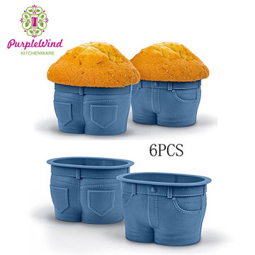 Funny Jeans shaped silicone cupcake mould