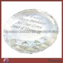 Transparent Bijou-shaped Acryl/PMMA Trophy/Paperweight/Pressie with Thickened Base and Logo