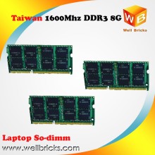 Taiwan online 100% tested original chips ram ddr3 8gb laptop