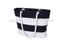 black and white travel fallow beach bag