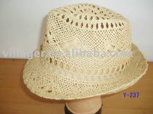 straw hat, fedora