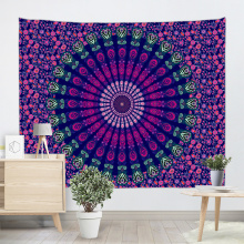 Böhmische Tapisserie Mandala Wandbehang indischen Stil Boho psychedelischen Wandteppich für Wohnzimmer Schlafzimmer Home Wohnheim Dekor lila