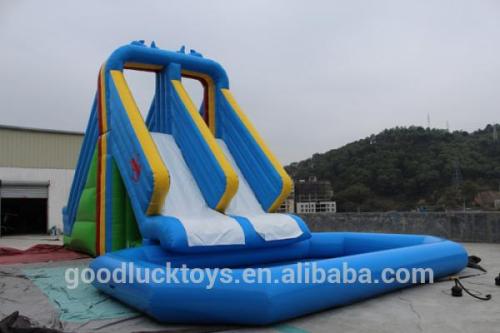 giant inflatable water slide with pool, water slide for kids and adult, durable water slide