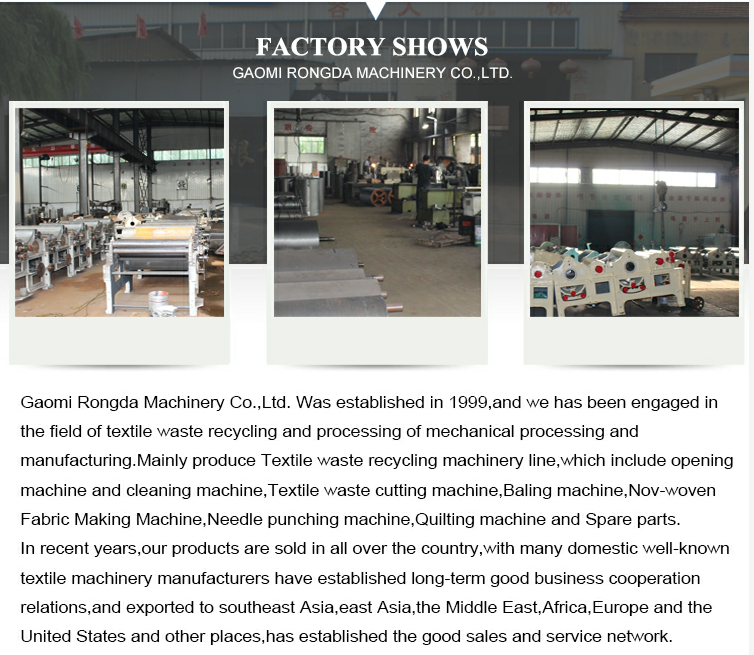 Fabric fiber Carding machine/Polyester fiber low melting point fiber recycling machine non woven felt making machinery product