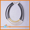 Wholesale Many Chain Necklace Plain Leather Necklace