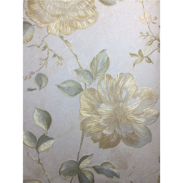 280gsm golden flower design PVC wallpaper