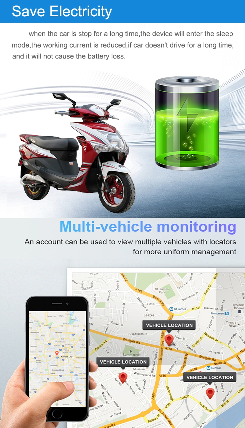 Real-Time Tracking Waterproof Mini GPS Tracker for Vehicle Car Motorcycle