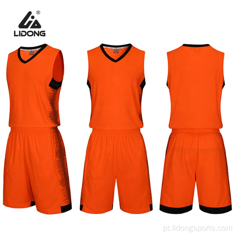 Jersey de basquete juvenil de uniforme de basquete masculino