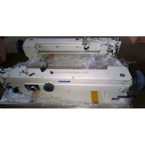 Máquina de coser en zigzag de alta resistencia con alimentación superior e inferior de brazo largo