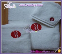 wholesale white towels, spa towels, bath towels with embroidered logo for hotels, spas