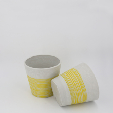 Geometric Grooved Modern Flower Pot