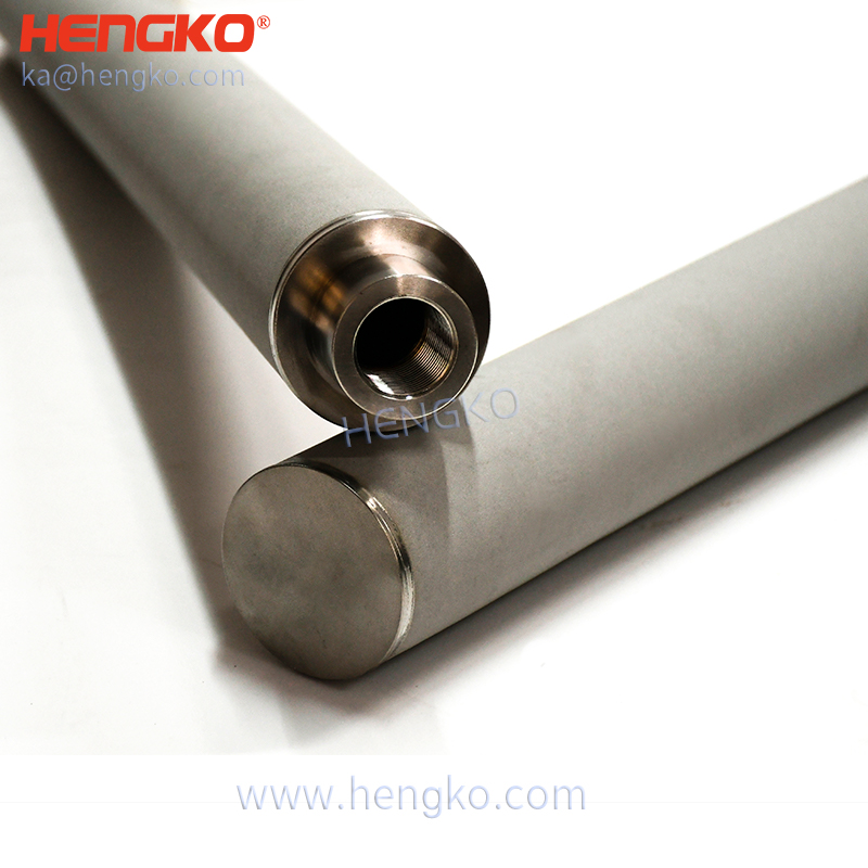 Good air permeability sintered metal  stainless steel microporous media water filter pipe filtting Cartridge