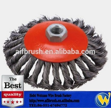 Knot Twisted Stringer Bead Wire Wheel Brush