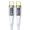 100W Transparent Durable 5A Usb C Cable