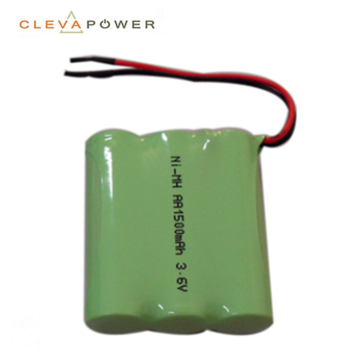 AA 1500mAh 3.6V rechargeable Ni-Mh battery pack