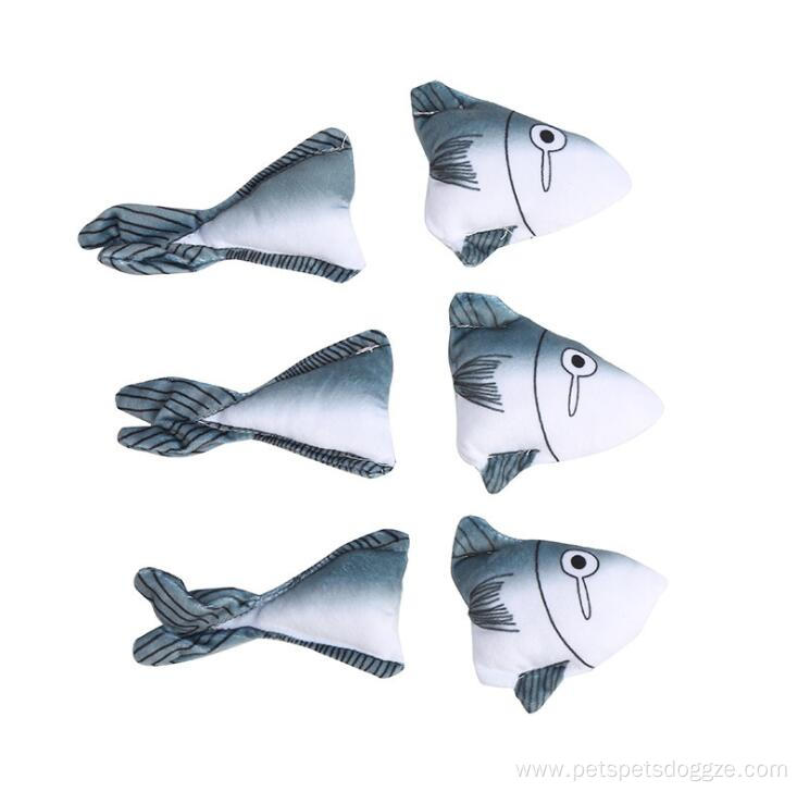 Eco-friendly Wholesale Plush Emulational Fish Catnip Cat Toy