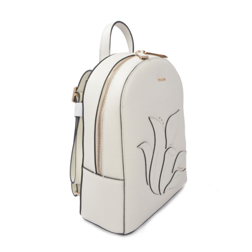 Boxy and Minimal Voyager Floral Leather Small Backpack