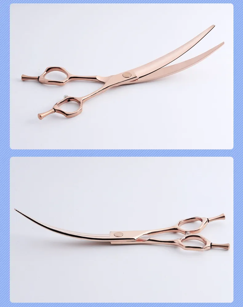 7.5inch Japanese Vg10 Steel Rose Gold Pet Hair Scissor Master Craftsmen Handmade Dog Grooming Scissors