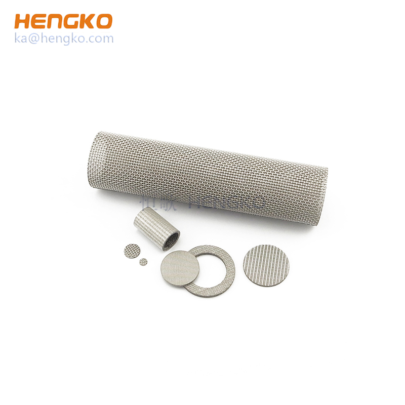 Sintered 5 10 40 100 micron porous 316L Cylindrical wire mesh filter cartridges for dust removing