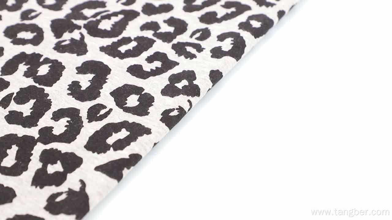 CVC one side brushed custom printed fleece fabric