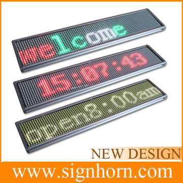 flexible led scrolling sign/shops use window hang colorful flexible led scrolling sign