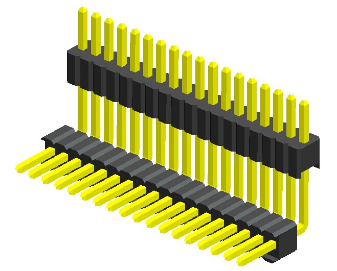 Encabezado de pin doble de plástico de 2,54 mm