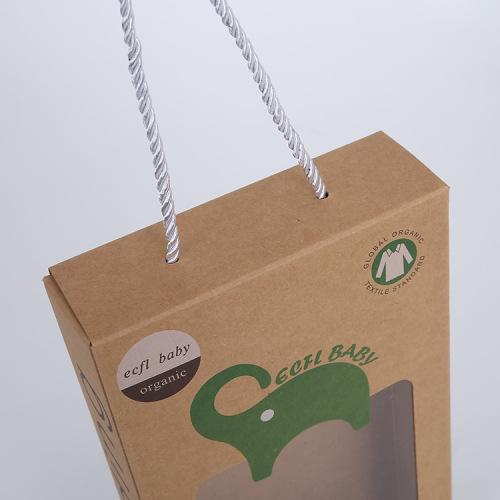 Custom Kraft Paper Box With Window And Handle