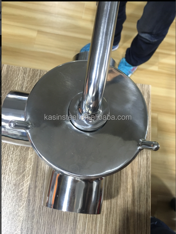 Sanitary Stainless Steel Valve Hand operated Threaded Welded Plug Valve