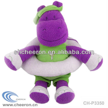 Soft toy plush purple hippo