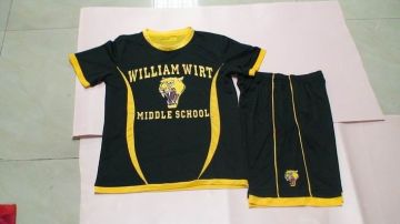 Mens Athletic Clothes / School Pe Uniform For Double Face Wearing